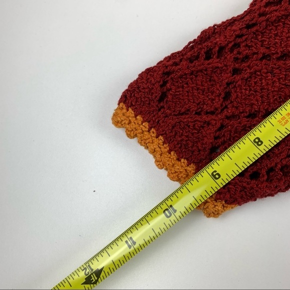 TIKA Red Crocheted Button Up Cardigan - Picture 5 of 7